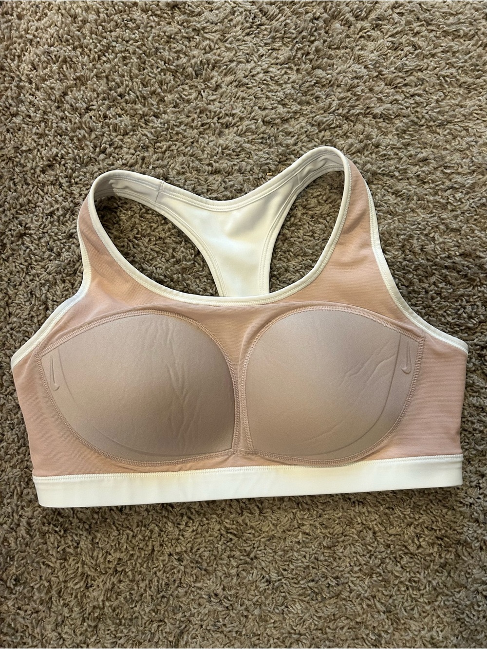 NEW Nike White Dri Fit Sports Bra - Picture 2 of 3